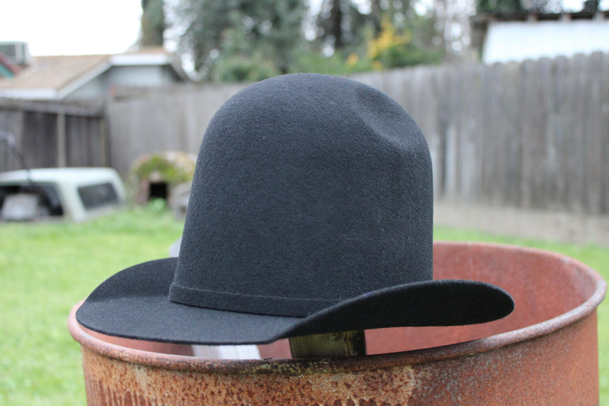 Laredo Hats Wool Felt Open Tall Crown Black