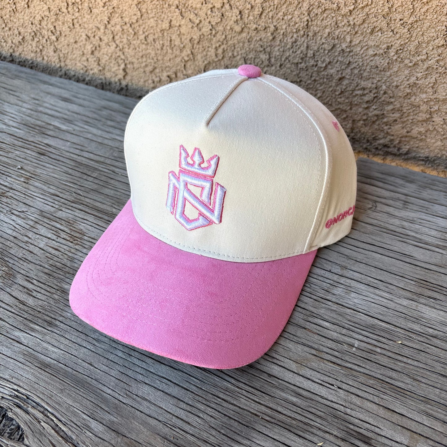 NorCal Hats Suede SnapBack Pink/White