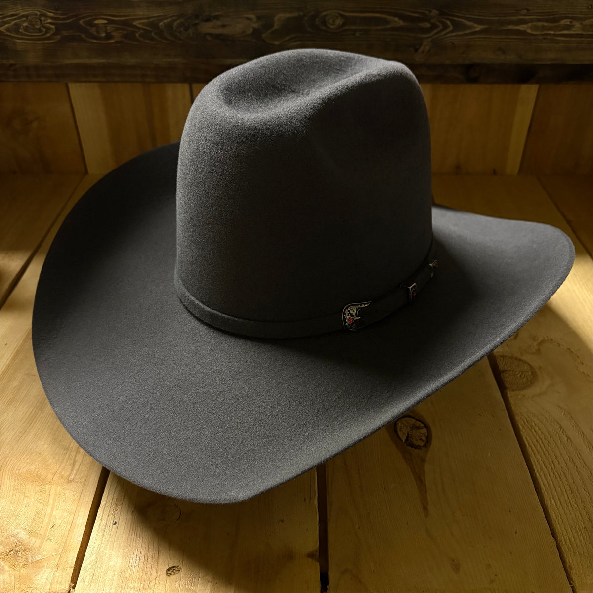 Laredo Hats Wool Felt Open Regular Crown Charcoal
