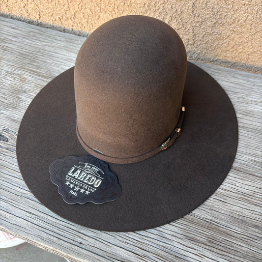 Laredo Hats Wool Felt Open Tall Crown Chocolate