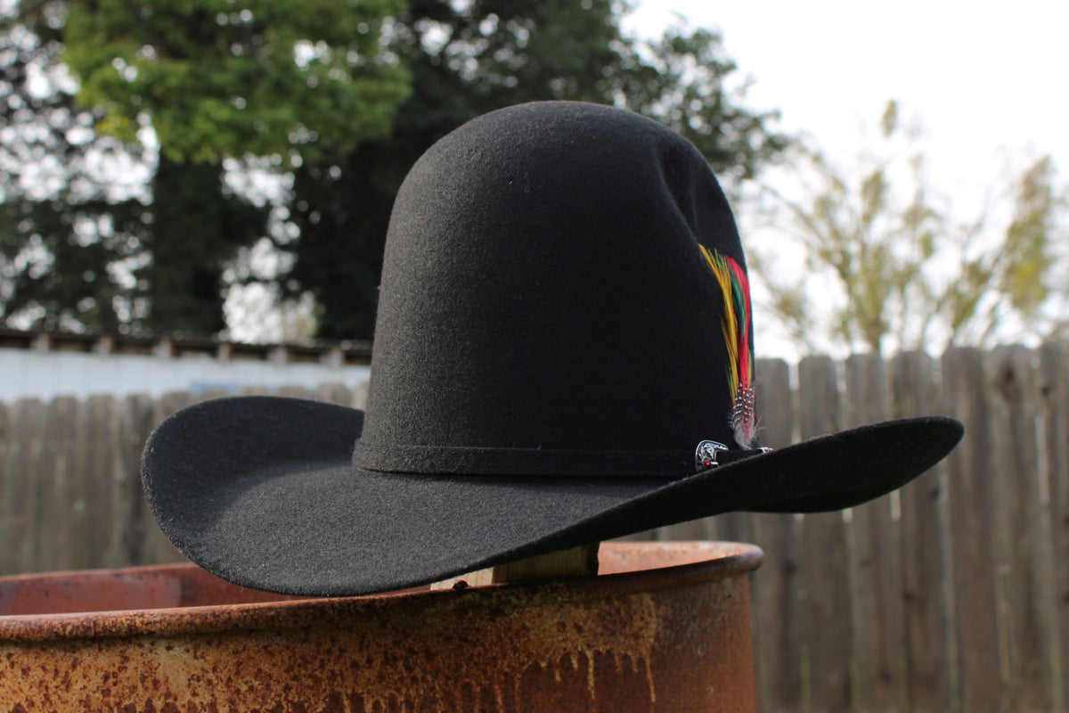 Laredo Hats Wool Felt Open Tall Crown Black