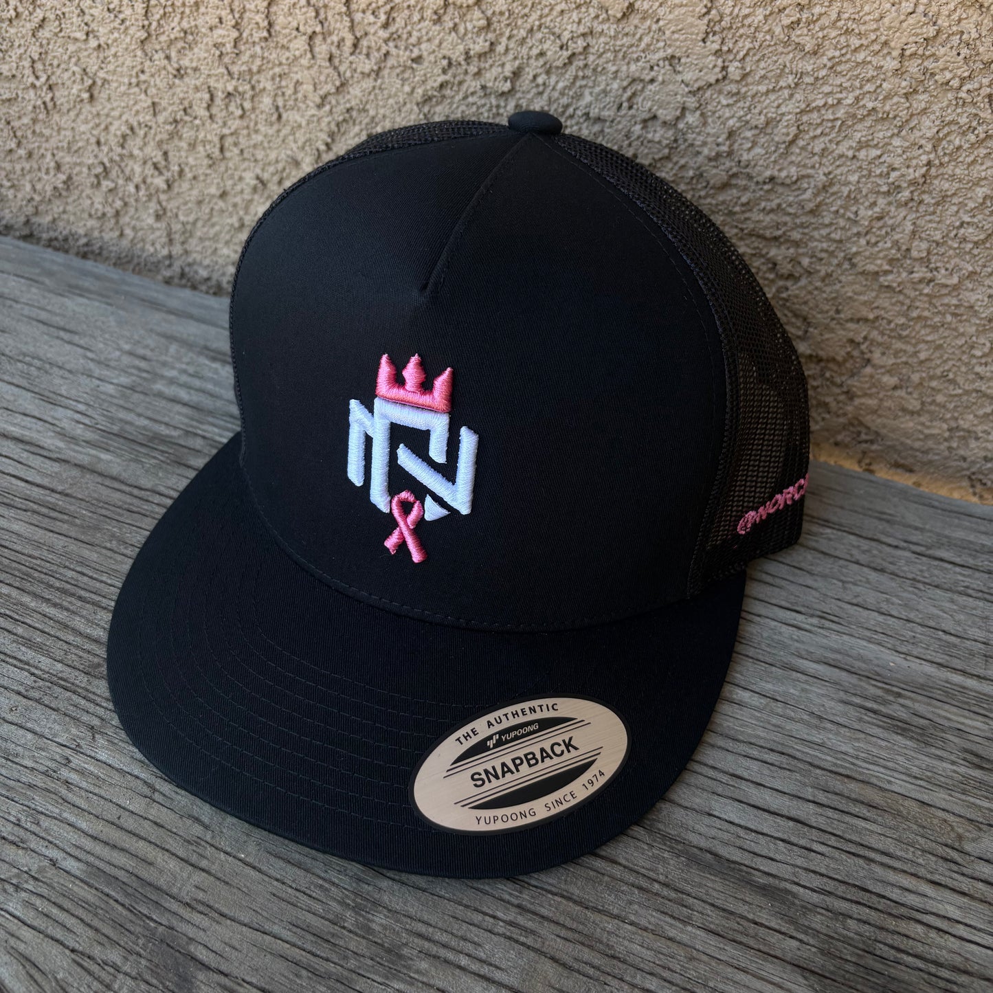 NorCal Hats SnapBack Breast Cancer Awareness Black