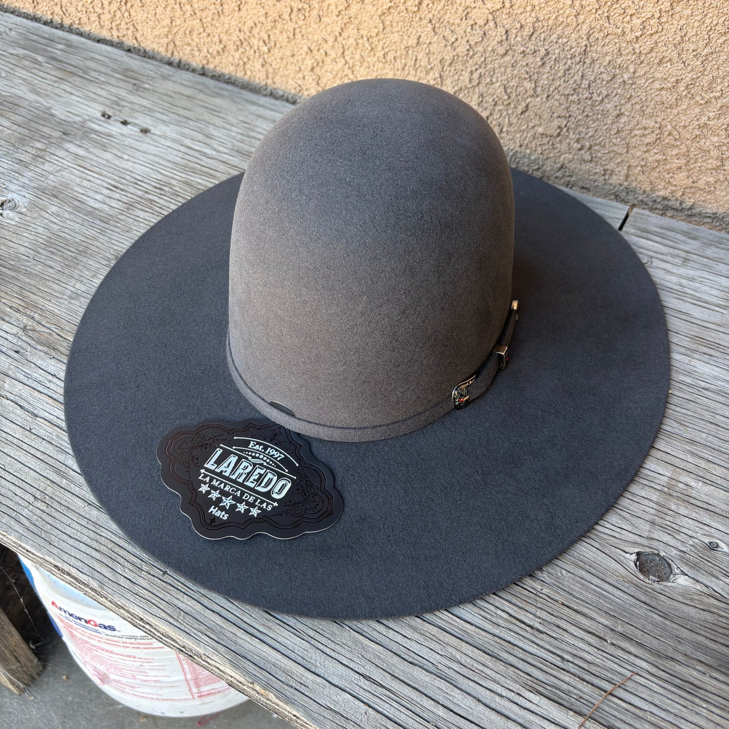 Laredo Hats Wool Felt Open Regular Crown Charcoal