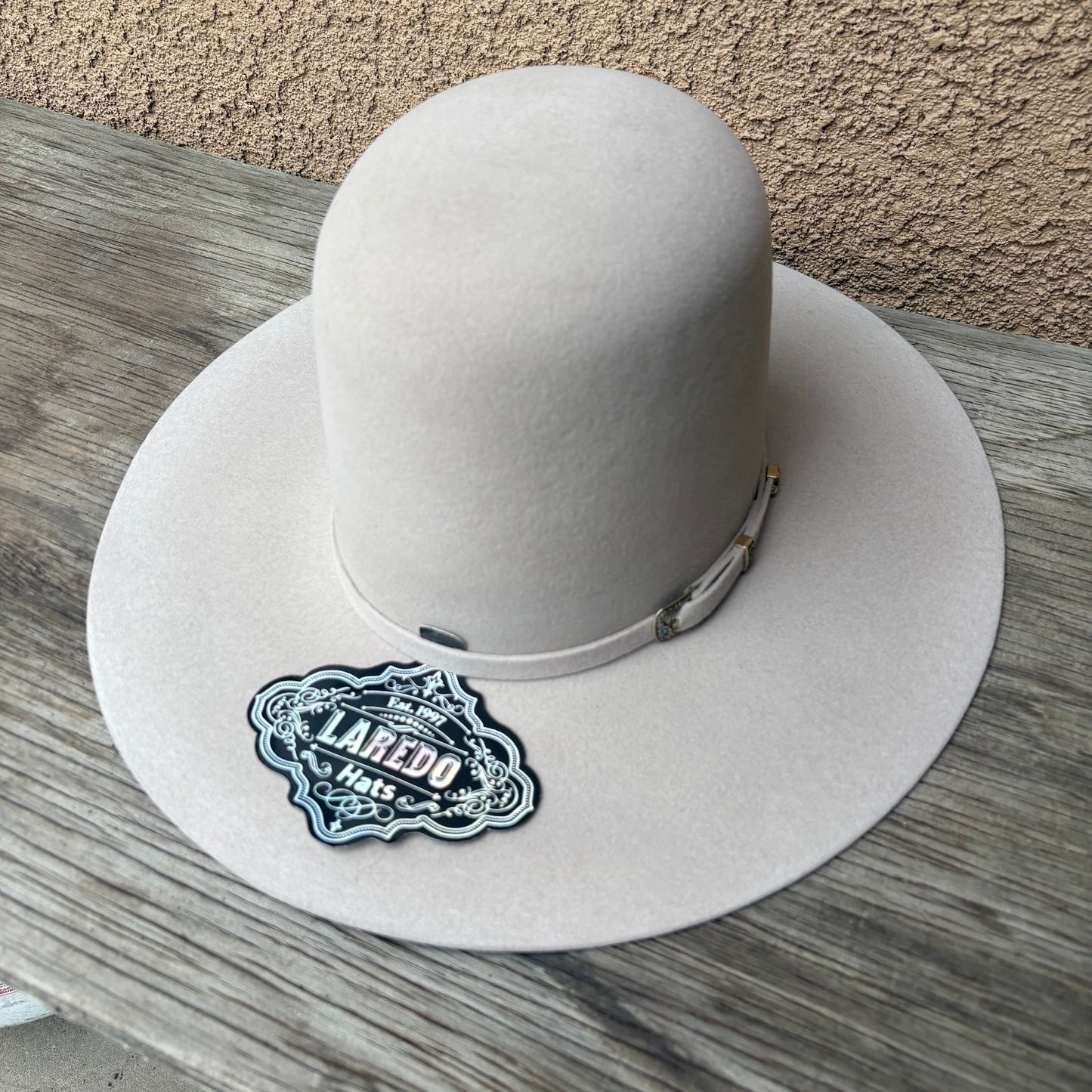 Laredo Hats Wool Felt Open Tall Crown Silverbelly